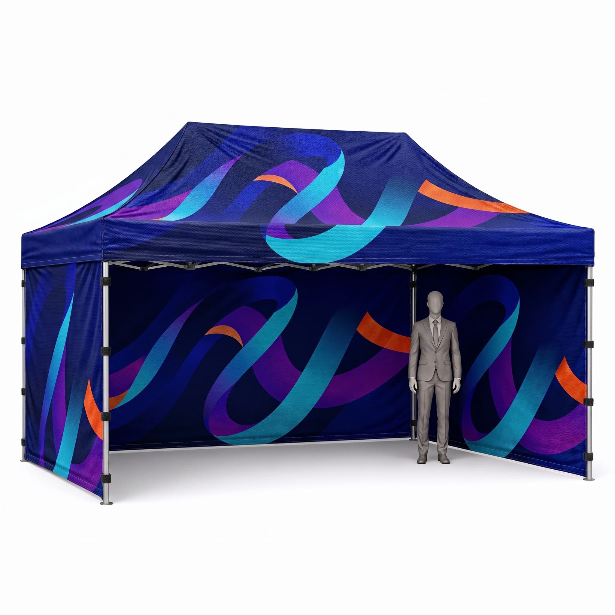 Eventový reklamní stan 3 x 4,5m s tiskem, fotka a porovnání modelů