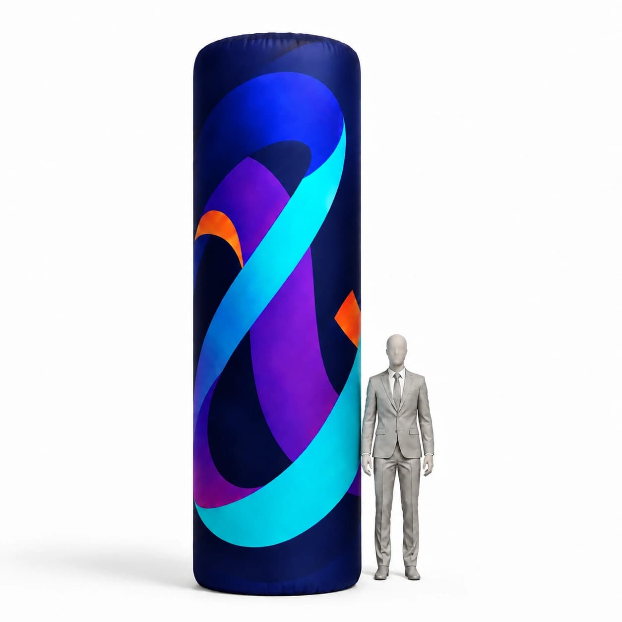 Nafukovací reklamní sloup 4m – Pneumatická kolona s individuálním tiskem