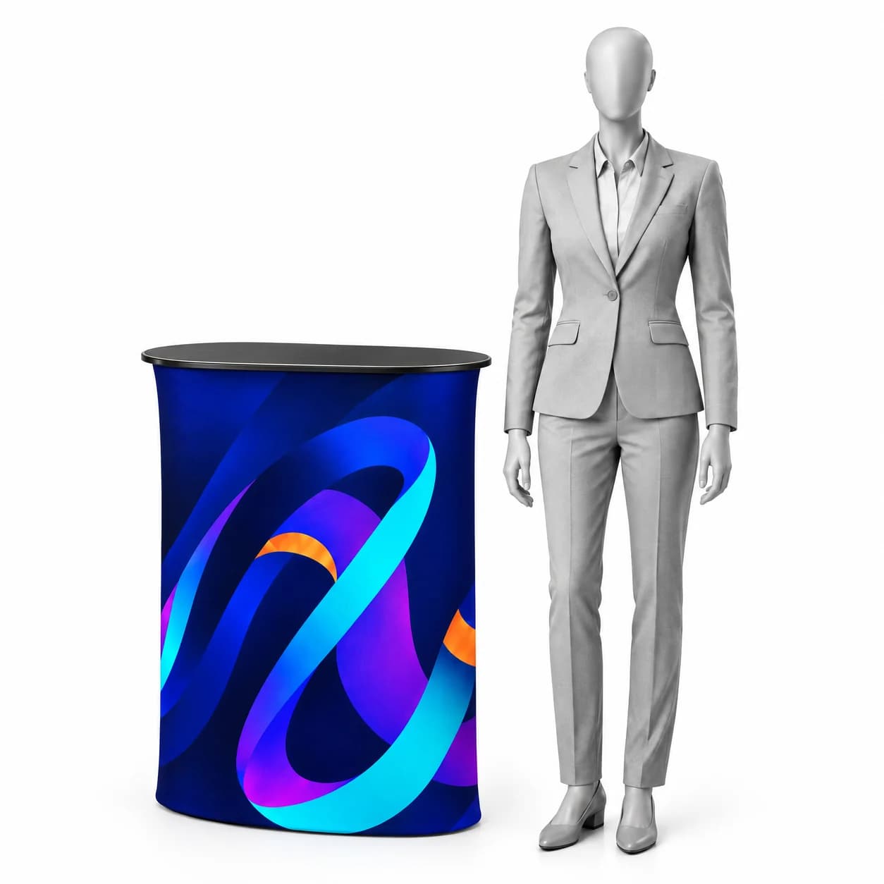 Promo pult Preston Automatic ovál s tiskem