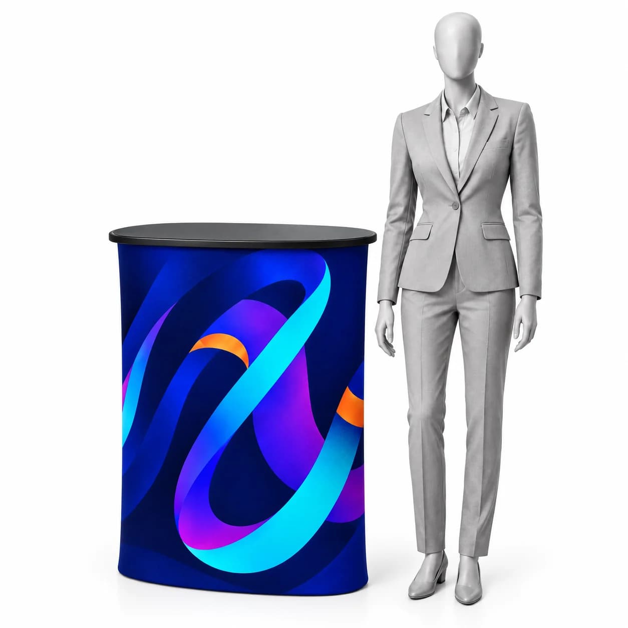 Promo pult Preston Automatic ovál premium s tiskem