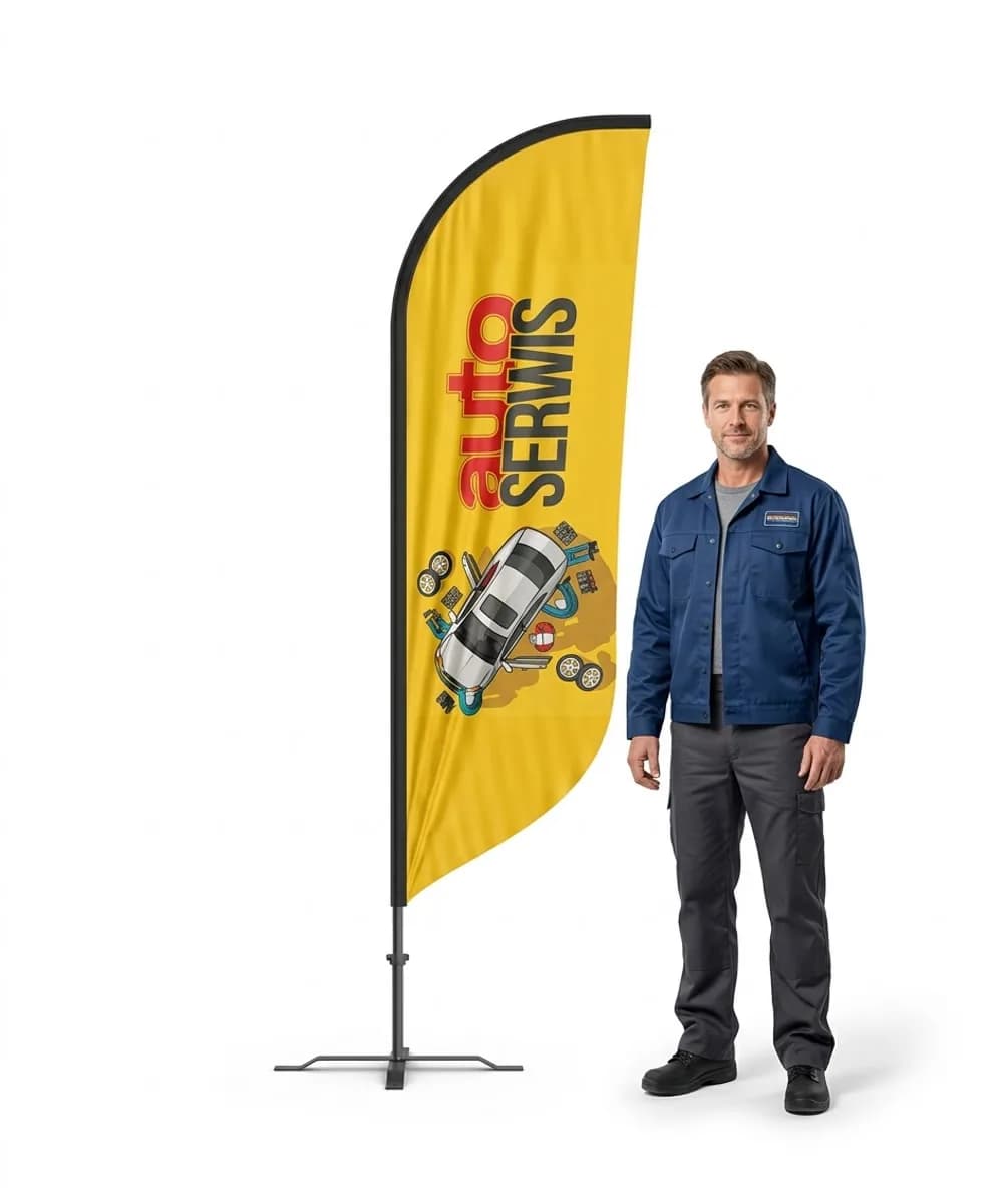 Reklamní vlajka Winder – Moto – vzor 1 – konfigurovatelná sada