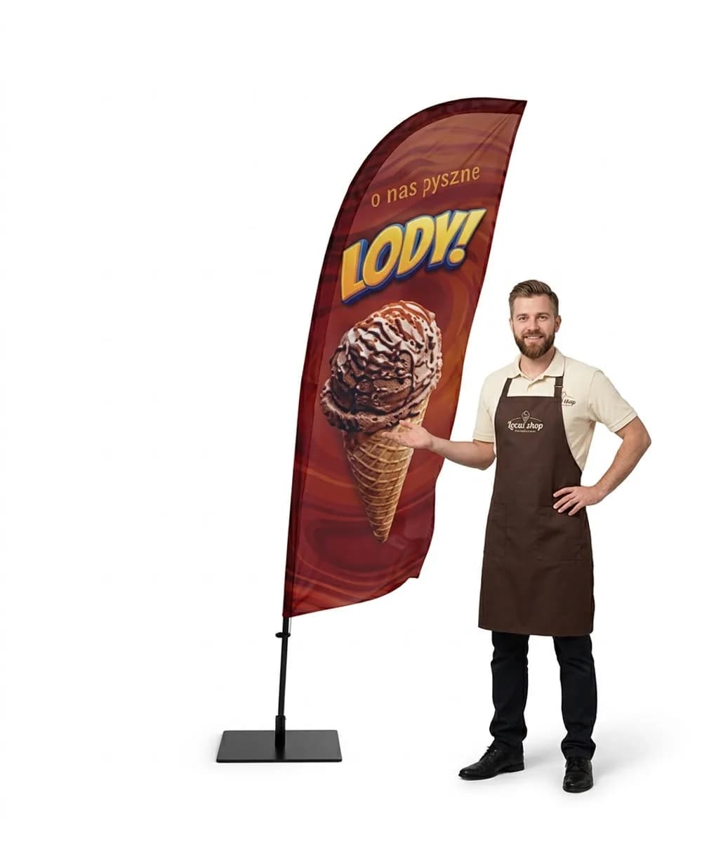 Reklamní vlajka Winder – Zmrzlina – vzor 11 – konfigurovatelná sada