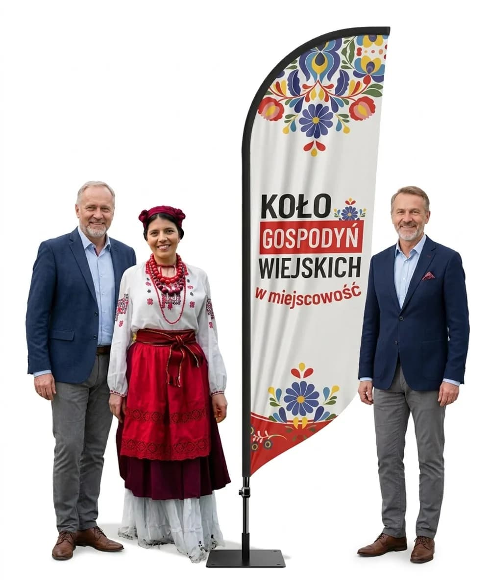 Reklamní vlajka Winder – Spolek venkovských žen reklama KGW – vzor 5 – konfigurovatelná sada