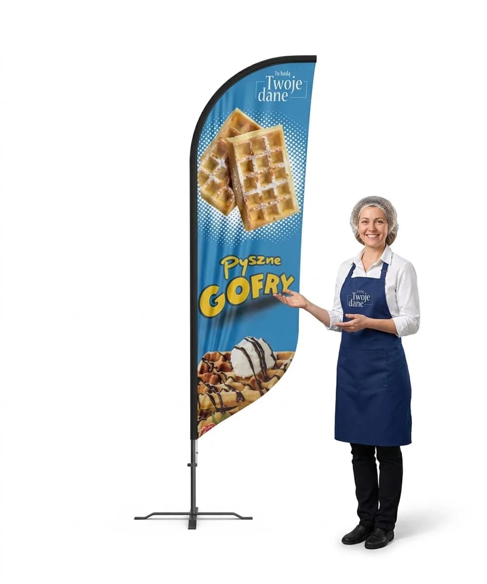 Reklamní vlajka Winder – Zmrzlina – vzor 41 – konfigurovatelná sada