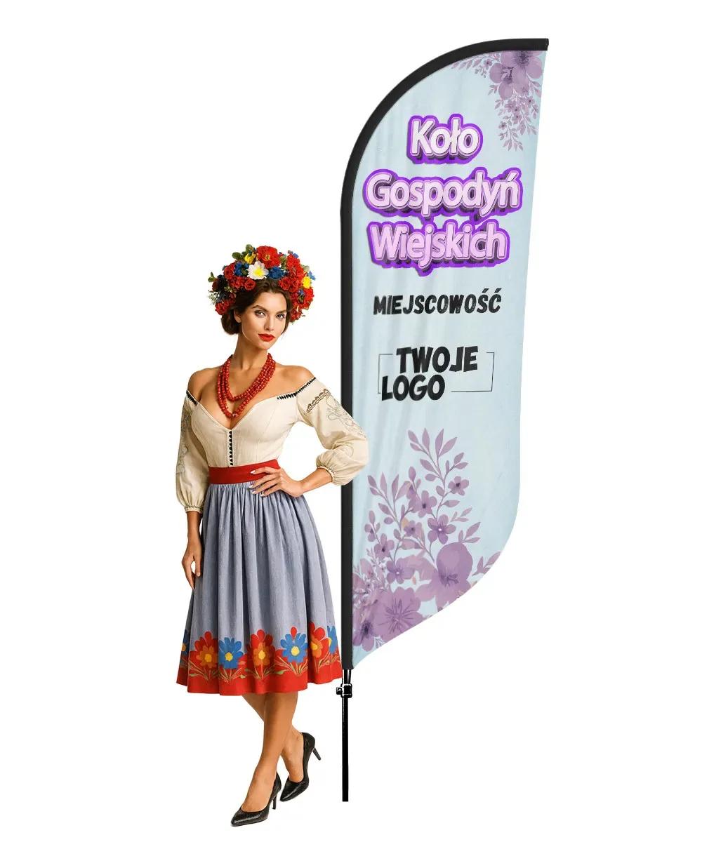 Reklamní vlajka Winder – Spolek venkovských žen reklama KGW – vzor 10 – konfigurovatelná sada – hotový oborový beachflag