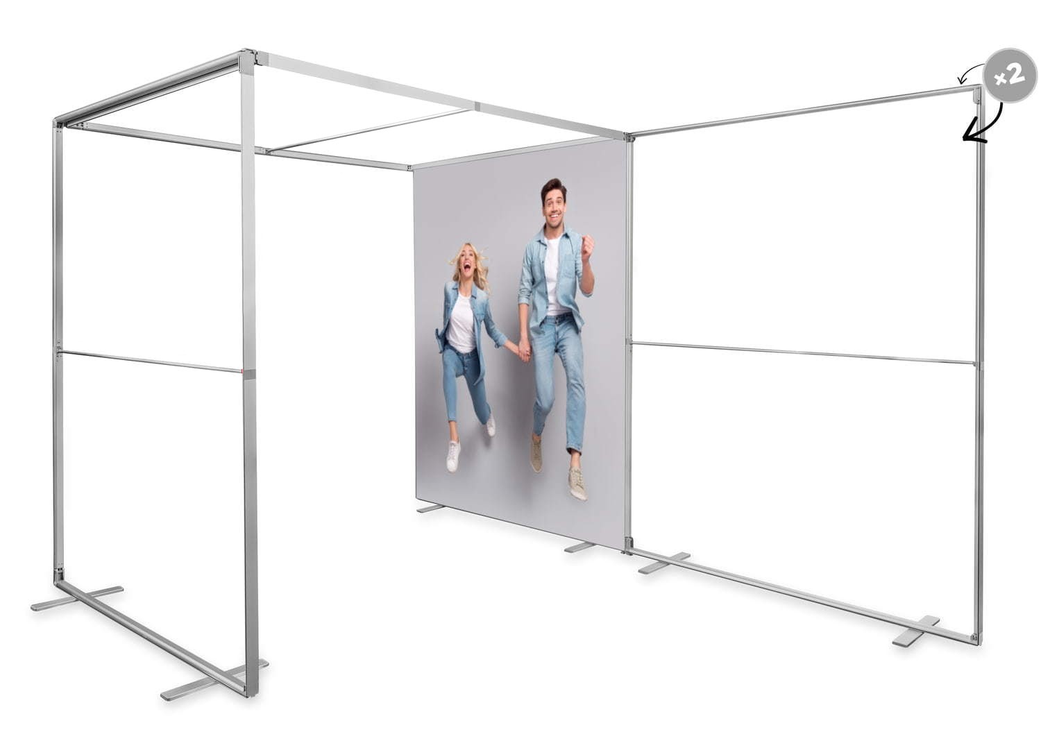 Střecha MEGA SEG 120x200 cm namontovaná na stěnách MEGA SEG